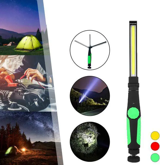 Main image of Protable Garage Working Light Multifunction Rechargeable COB LED Slim Work Light Lamp Flashlight Worklight Outdoor - Yellow