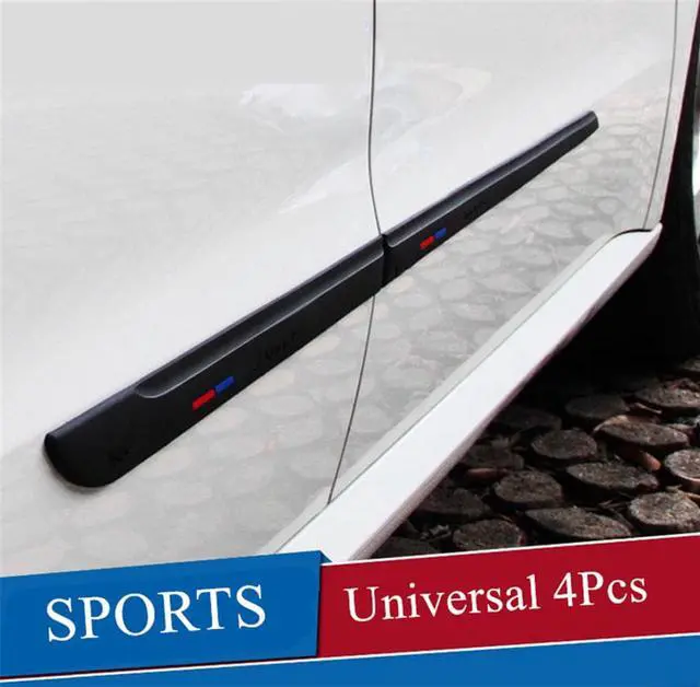 Alt view image 6 of 7 - Paiying 4X  Rubber Car Side Skirt Door Line Body Moulding Trim Cover Stripes US