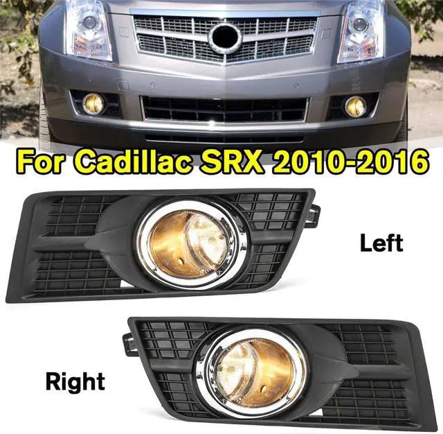 Alt view image 5 of 7 - Paiying 2x SUV Front Bumper Fog Light Bulbs Cover Bezel Trim For Cadillac SRX 2010-2016