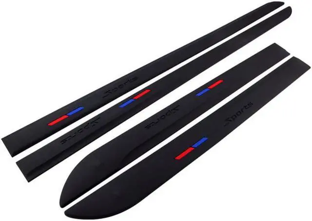 Main image of Acaigel 4X  Rubber Car Side Skirt Door Line Body Moulding Trim Cover Stripes US
