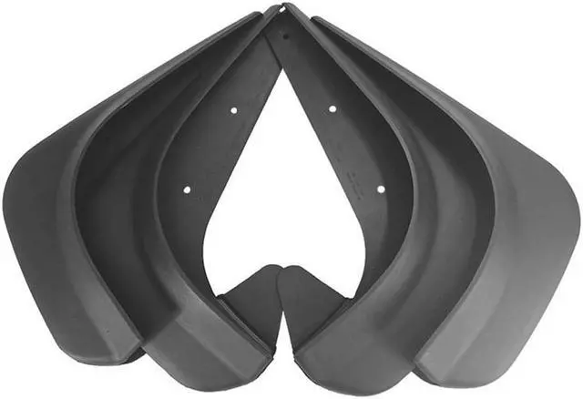 Alt view image 3 of 6 - Furulu 4 Pcs EVA Plastic Car Fender Mud Flap Splash Guard Protector Mudgurad Black