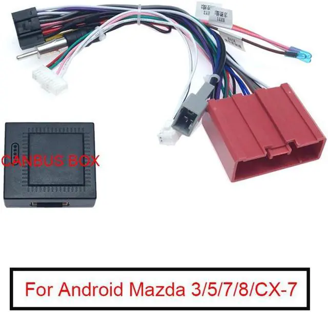 Alt view image 6 of 6 - 16pin Stereo Radio Wiring Harness Power Cable Adapter Canbus Box For Mazda 3