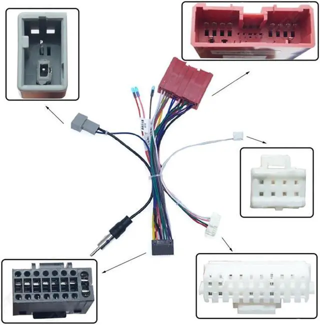 Alt view image 3 of 6 - 16pin Stereo Radio Wiring Harness Power Cable Adapter Canbus Box For Mazda 3