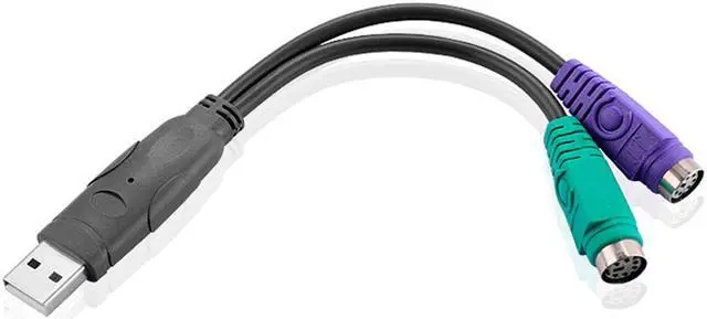 Alt view image 2 of 6 - USB (Male) to PS2 (Female) Adapter Cable USB Interface to PS/2 Port For Windows 98/Me/2000/XP