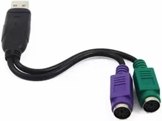 Alt view image 3 of 6 - USB (Male) to PS2 (Female) Adapter Cable USB Interface to PS/2 Port For Windows 98/Me/2000/XP