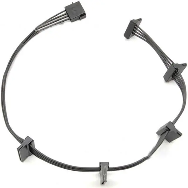Alt view image 9 of 14 - 2 Pcs / Set 15pin Splitter Hard Drive HDD SSD SATA Power Supply Cable Cord 18AWG PC Server 4 pin IDE Molex 1 To 5