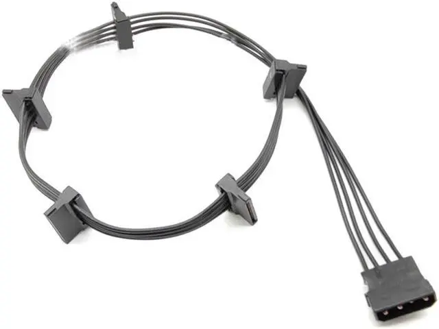 Alt view image 10 of 14 - 2 Pcs / Set 15pin Splitter Hard Drive HDD SSD SATA Power Supply Cable Cord 18AWG PC Server 4 pin IDE Molex 1 To 5
