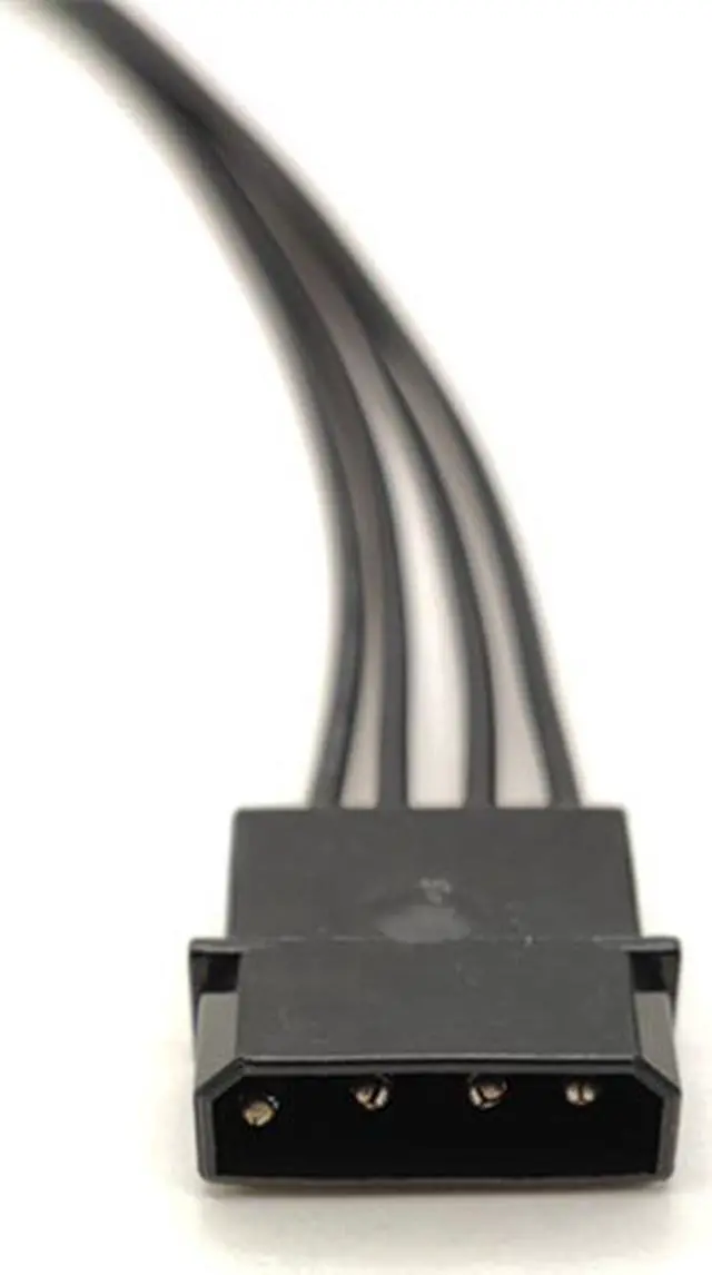 Alt view image 11 of 14 - 2 Pcs / Set 15pin Splitter Hard Drive HDD SSD SATA Power Supply Cable Cord 18AWG PC Server 4 pin IDE Molex 1 To 5
