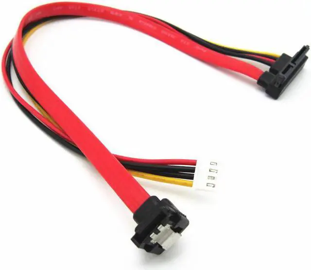 Main image of 30CM ( 7+15P ) 22pin SATA to SH 2.0 4pin Power Right Angled SATA HDD Hard Disk High Speed Computer Data Power Cable