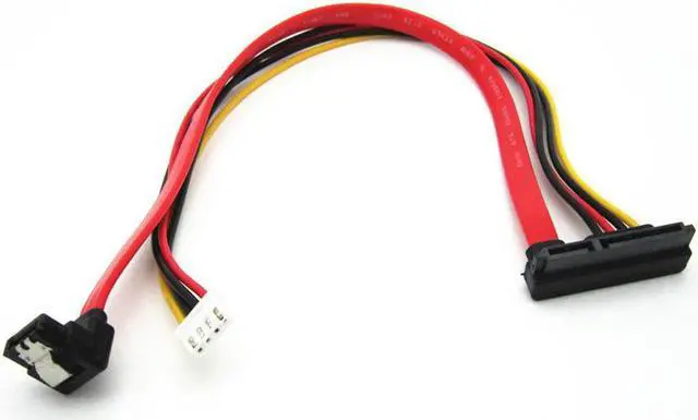 Alt view image 5 of 5 - 30CM ( 7+15P ) 22pin SATA to SH 2.0 4pin Power Right Angled SATA HDD Hard Disk High Speed Computer Data Power Cable