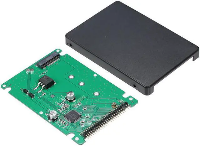 Main image of M.2 NGFF SATA SSD to 2.5 IDE 44pin Converter Adapter with Case Black