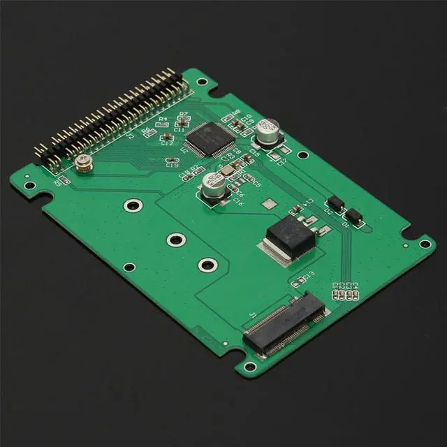 Alt view image 2 of 7 - M.2 NGFF SATA SSD to 2.5 IDE 44pin Converter Adapter with Case Black