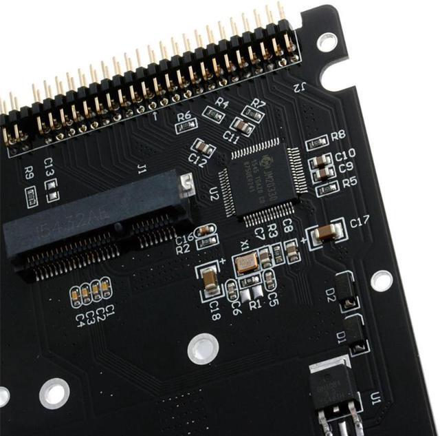Alt view image 6 of 7 - Black MSATA to 2.5" IDE HDD SSD mSATA to PATA Adapter Converter Card 44PIN with Case