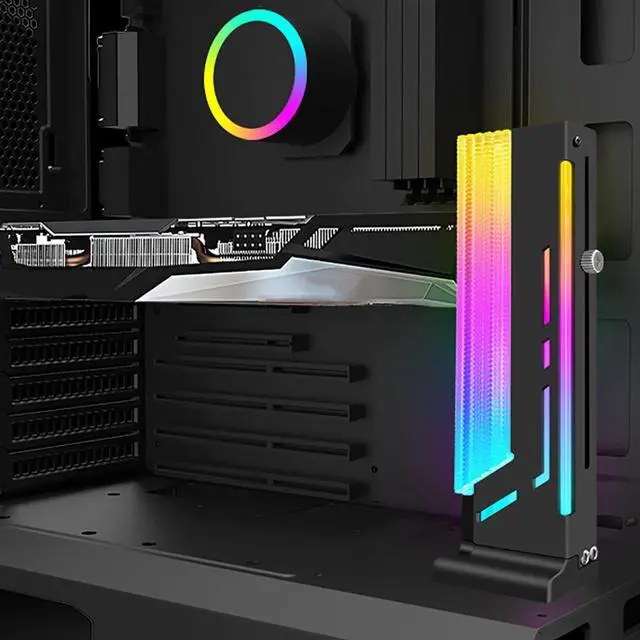 Alt view image 4 of 7 - RGB GPU Holder Video Card Holder Adjustable Non-Slip Graphics Card Bracket
