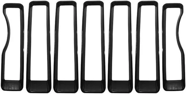 Alt view image 3 of 6 - Acaigel Mesh Grille Grill Insert + Headlight Turn Light Cover Trim For 2018-2022 Jeep Wrangler JL JLU