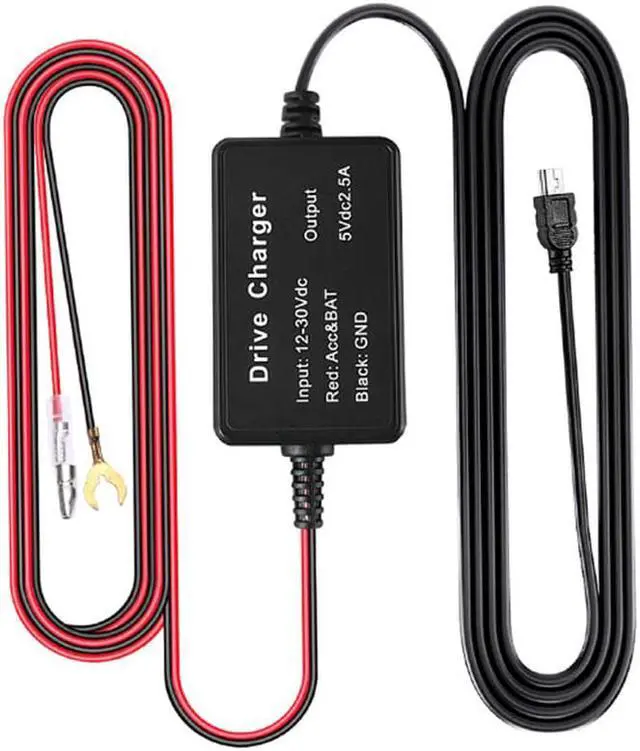 Alt view image 3 of 7 - Acaigel Car Dash Cam DVR Hardwire Cable Kit Video Recorder 12/24V To 5V Mini/ Micro USB Charger Line Kit