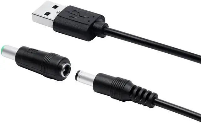 Alt view image 5 of 5 - Acaigel USB to DC Port 5V Charging Cable Power Cord 5.5*2.1mm with 11 Sizes Connector