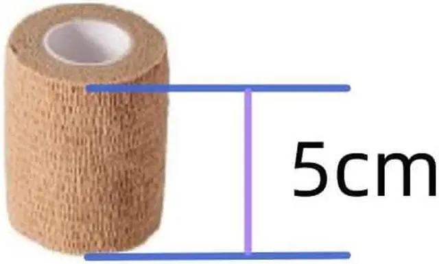 Alt view image 4 of 5 - Acaigel 10 Rolls 5cm x 4.5m Self-Adhesive Bandage Gauze Elastic Adherent Tape Wrap Tan