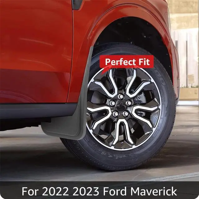 Alt view image 3 of 7 - Paiying 4pc Front & Rear Guard Mud Guards Splash Set for Ford Maverick 2022 2023
