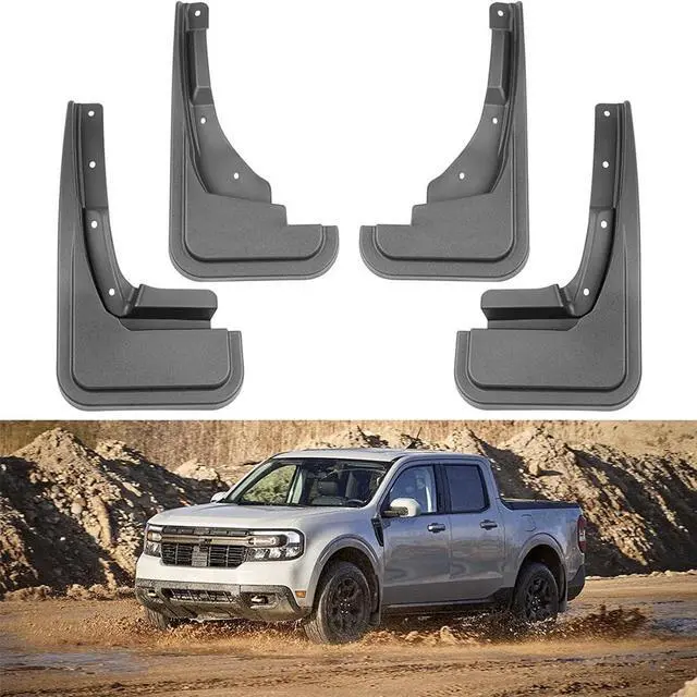 Alt view image 4 of 7 - Paiying 4pc Front & Rear Guard Mud Guards Splash Set for Ford Maverick 2022 2023