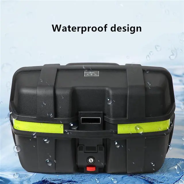 Alt view image 6 of 7 - Acaigel 52L Motorcycle Scooter Rear Box Tail Luggage Storage Large Case 56cm x 43cm x 32cm