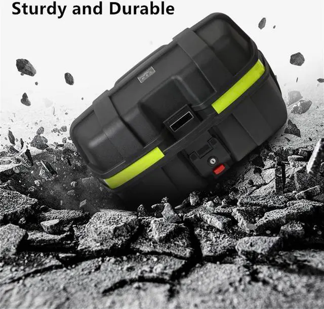 Alt view image 5 of 7 - Acaigel 52L Motorcycle Scooter Rear Box Tail Luggage Storage Large Case 56cm x 43cm x 32cm