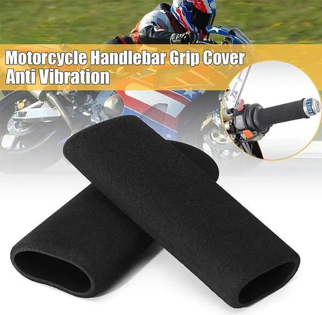 Alt view image 3 of 6 - Acaigel 2 Pcs Foam Anti-Vibration Comfort Motorcycle Handlebar Grip Cover For Honda BMW