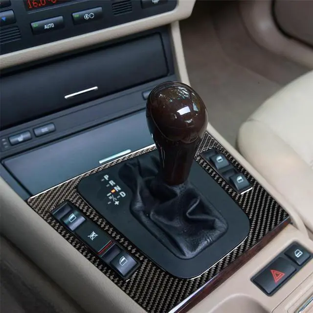 Alt view image 3 of 7 - Acaigel Carbon Fiber Console Gear Shift Panel Cover Trim For BMW 3 Series M3 E46 98-05 LHD only