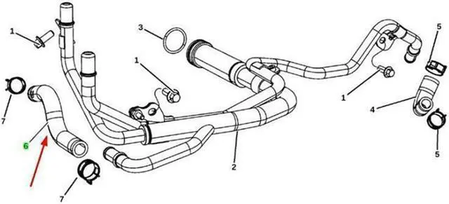 Alt view image 5 of 5 - Yingshan Coolant Lower Hose Tube Pipe Tube 68147604Aa Fit For 11-21 Jeep Grand Cherokee