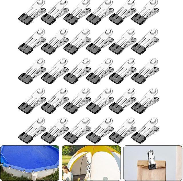 30pcs Stainless Steel Swimming Pool Cover Clips Spring Sealing
