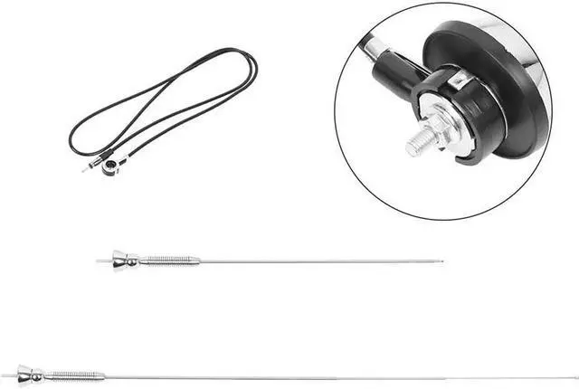 Alt view image 5 of 5 - Yassdwbn 45 Inch Car Power Antenna Mast Kit Am/Fm Radio Signal Roof Aerial Antenna Silver