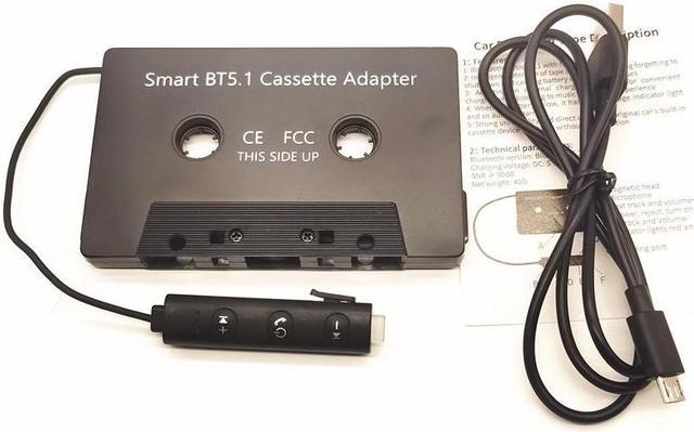 Car Bluetooth Cassette Adapter for Car with Stereo Audio