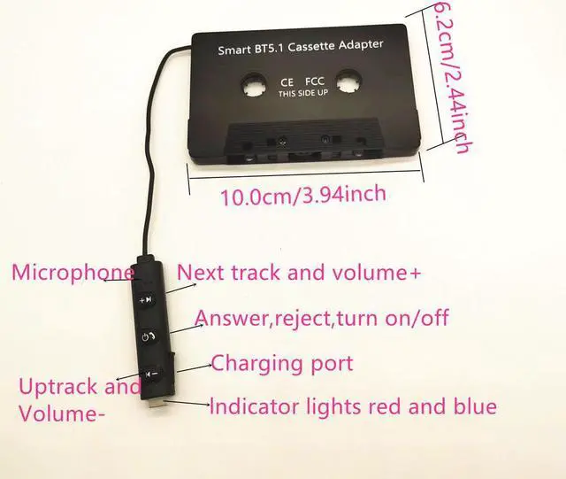Alt view image 3 of 5 - 1Set New Bluetooth5.1 Cassette Converter Car Tape Stereo Audio Handsfree Adapter