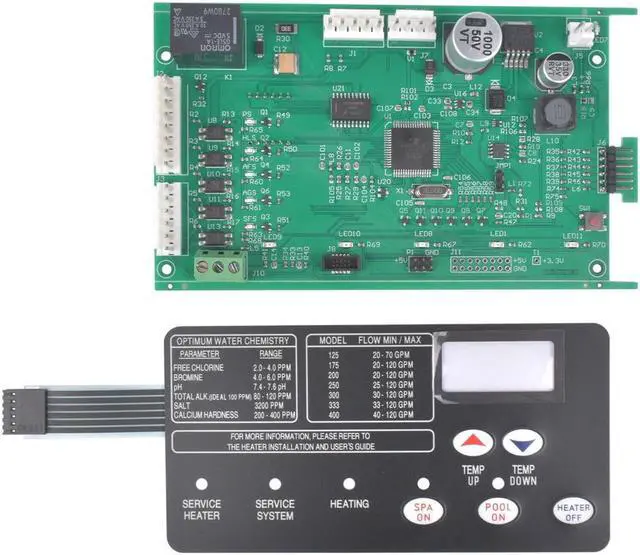 Main image of 42002-0007S Control Board Kit with 472610Z Switch Pad For Pentair MasterTemp NA/LP