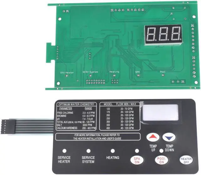 Alt view image 3 of 7 - 42002-0007S Control Board Kit with 472610Z Switch Pad For Pentair MasterTemp NA/LP