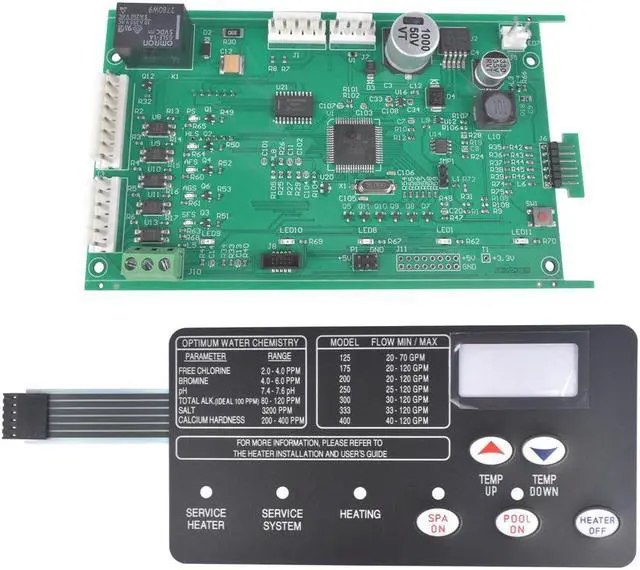 Alt view image 6 of 7 - 42002-0007S Control Board Kit with 472610Z Switch Pad For Pentair MasterTemp NA/LP