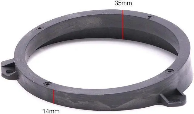 Alt view image 4 of 5 - Acaigel 2Pcs 6.5" Solid Front Door Speaker Spacer Mount Adapter Ring For Subaru Forester