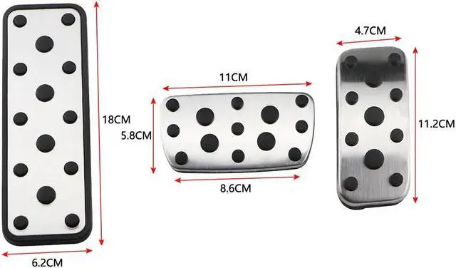Alt view image 3 of 5 - 1 Set Footrest Gas Brake Pedal Covers For Subaru Impreza Forester Outback Legacy