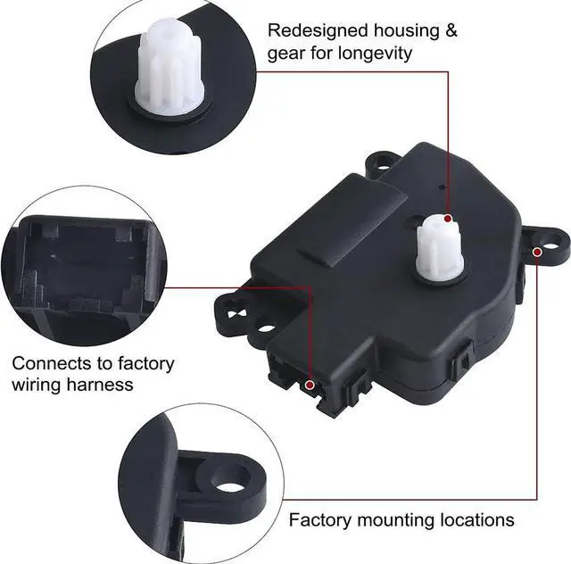 Alt view image 2 of 5 - Furulu 2Pcs 2Pin Heater Blend Door Actuators 604-024 For Chrysler Dodge Ram Chrysler