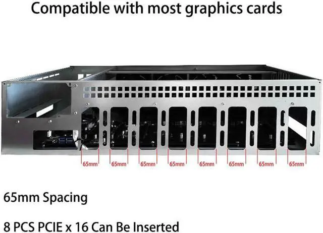 Main image of Acaigel Mining Rig Frame 8 GPU Miner Case w/ 4 Fans and 4GB DDR3 Mining Motherboard
