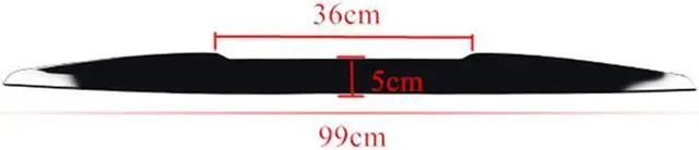 Alt view image 4 of 7 - Acaigel 39'' Flexible PU Car Rear Roof Trunk Spoiler Lip Wing Glossy Black Self-adhesive