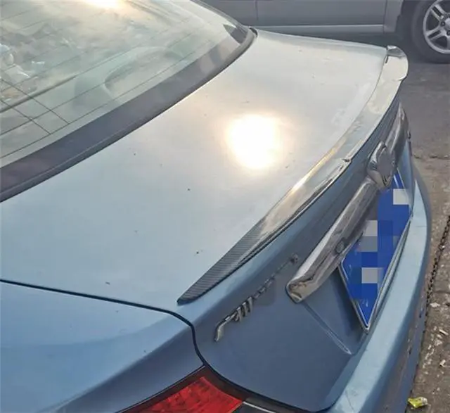 Alt view image 7 of 7 - Acaigel 39'' Flexible PU Car Rear Roof Trunk Spoiler Lip Wing Glossy Black Self-adhesive