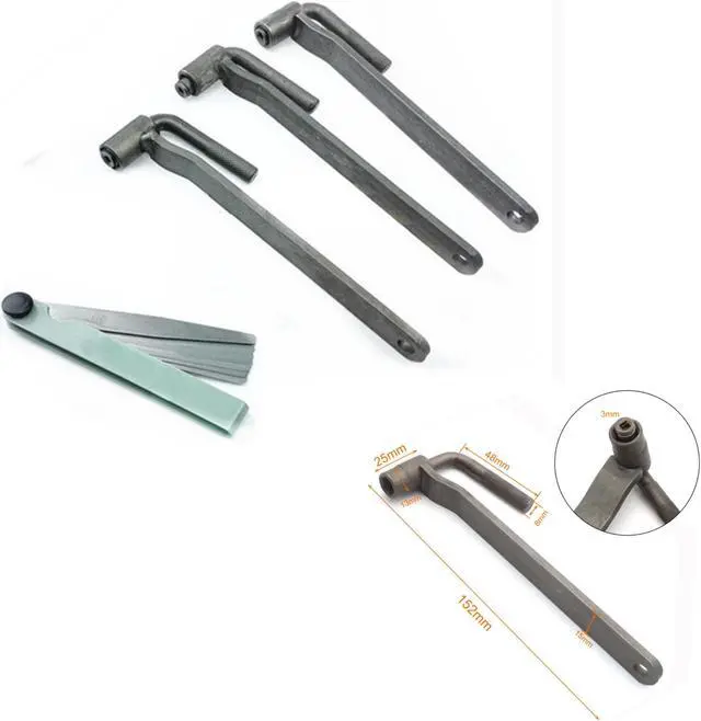 Alt view image 7 of 7 - Acaigel 3x Motorcycle Engine Valve Adjustment Tool Screw Wrench w/ 1x Feeler Gauge USA