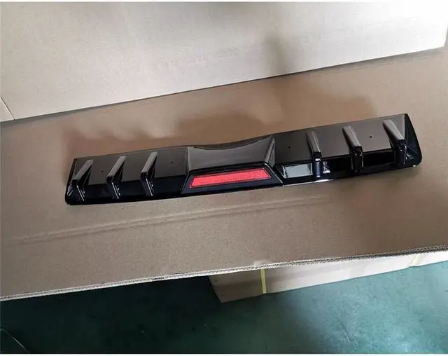 Alt view image 6 of 7 - Paiying Car Rear Bumper Diffuser Lip spoiler Canard Glossy Black Car-Styling