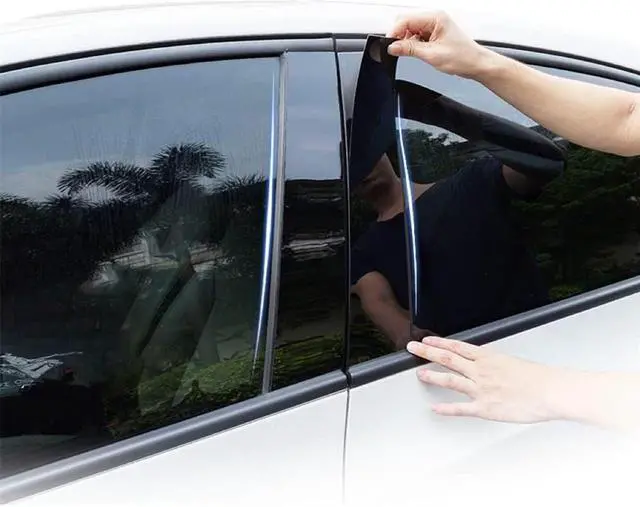 Alt view image 5 of 5 - 6PCS Car Black Pillar Posts Covers Door Trim For Range Rover Sport 2014-2022