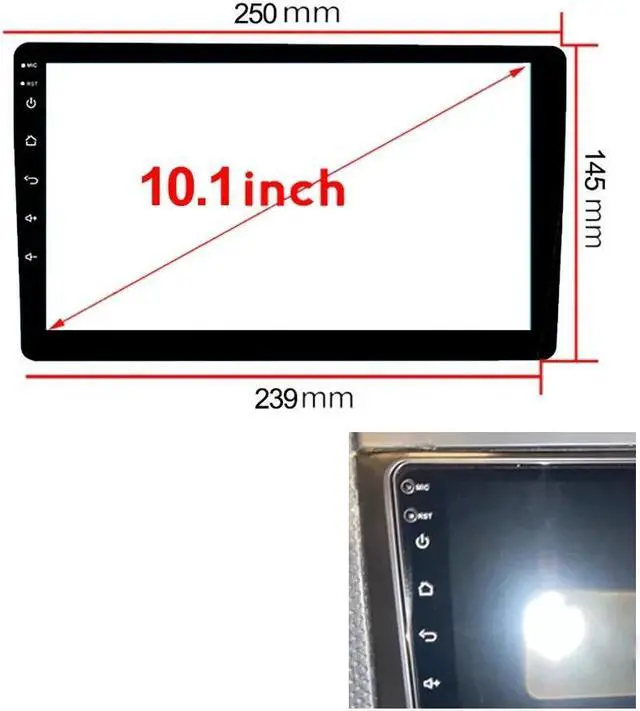 Alt view image 5 of 5 - Paiying 250*145*239mm 10.1" Inch Radio Stereo DVD Touch Screen 6 Pin for TEYES CC2 CC3