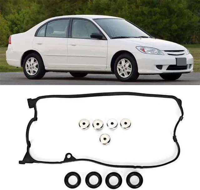 Alt view image 4 of 7 - Acaigel Valve Cover Gasket Set For 01-05 Honda Civic 1.7L SOHC D17A1 D17A2 D17A6 D17A7