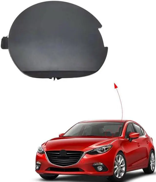 Alt view image 2 of 5 - Yingshan Front Bumper Tow Eye Hook Cover Cap BHN1-50-A11-BB For Mazda 3 2014-2016