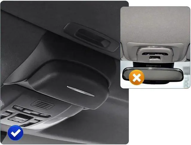 Alt view image 3 of 5 - Paiying 1PCS Car Sunglasses Case Holder Storage Box Black For Toyota Corolla 2019-2024