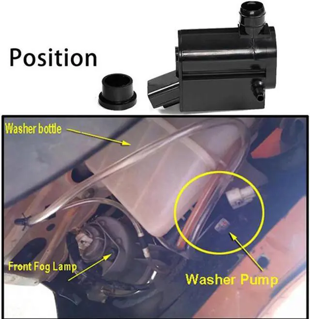 Alt view image 5 of 5 - Paiying Windscreen Washer Pump 85330-10290 For Toyota Yaris/Vitz MK1 Hatchback 1999-2005